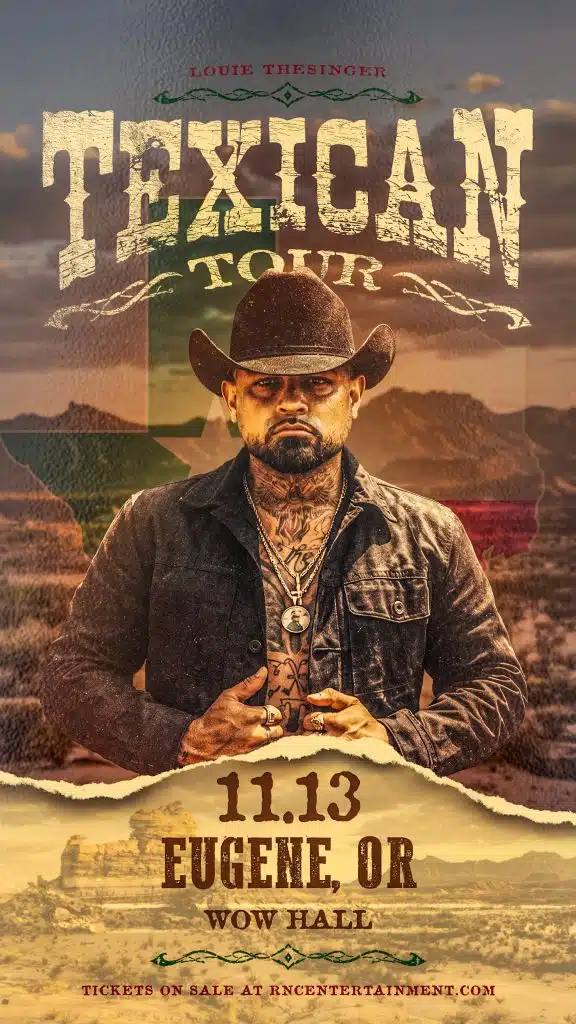 Event poster for Louie TheSinger at the WOW Hall