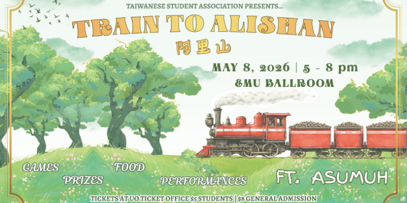 event poster for Train to Alishan featuring a red train